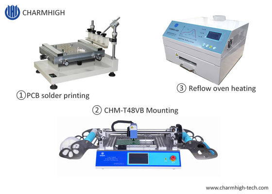 Najgorętsza drukarka szablonowa SMT 3040 / CHMT48VB Maszyna SMT Pnp / piec rozpływowy 420