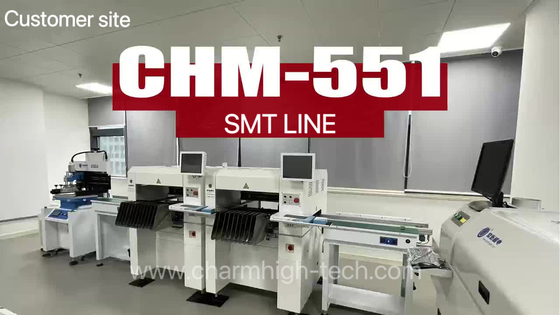 Mała i średnia linia SMT z drukarką Stecnil 3250 CHM-551 SMT Pick and Place Machine 830 Reflow Oven
