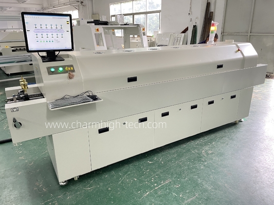 PC6635 Szynka + sterowanie PC Bez ołowiu Piekarnik do odtwarzania 2200*350mm 6 temp Zones Soldering Machine
