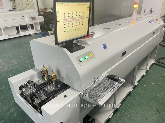 PC6635 Szynka + sterowanie PC Bez ołowiu Piekarnik do odtwarzania 2200*350mm 6 temp Zones Soldering Machine