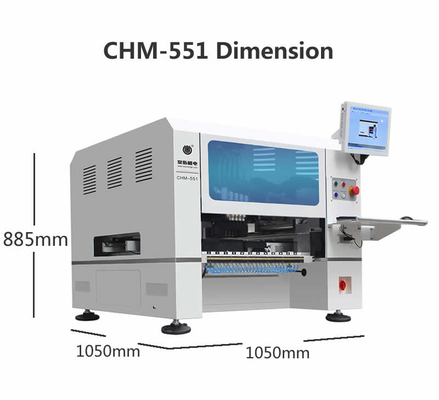 Wysokiej precyzji 0201 Desktop PCB Assembly Line 4 Heads CHM-551 SMD Pick and Place Machine Reflow Oven T962C