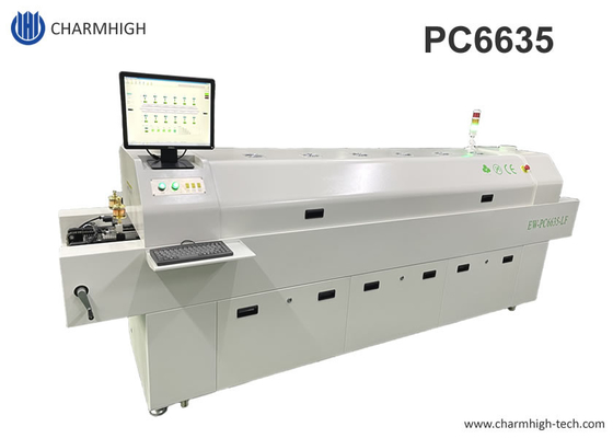 Całkowicie automatyczny kolei 6 temp strefy Bez ołowiu pieca odlew 2200 * 350mm PC sterowanie grzejnik