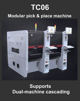 Kompaktna przemysłowa maszyna SMD Pick and Place Machine TC06 Chip Mounter dla linii montażowej PCB