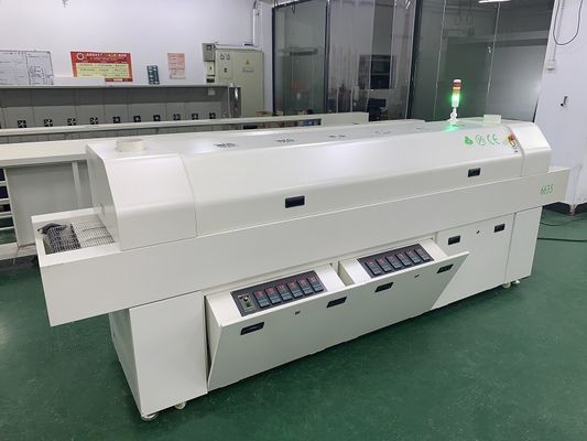635 Piekarnik z powrotem do płynu 6 stref temp. (w górę6+dołu6) 2200*350mm SMT Maszyna do lutowania z powrotem do płynu