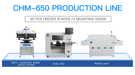 Genius 4 Heads Desktop SMT Pick Place Machine z 50 podajnikami CHM-550